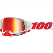 100% RACECRAFT 2 STKITH MIRROR RED LENS-GOGGLE