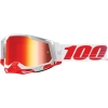 100% RACECRAFT 2 STKITH MIRROR RED LENS-GOGGLE