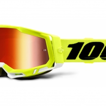 100% RACECRAFT 2 YELLOW MIRROR RED LENS-GOGGLE