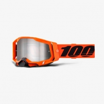 100% RACECRAFT 2 NEON ORANGE MIRROR SILVER
